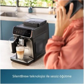 Resim Philips Tam Otomatik Lattego Espresso Makinesi, 3300 Serisi, Silentbrew Krom 