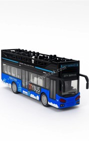 Resim Sesli Işıklı Kapıları Açılıp Kapanabilen Çift Katlı Yolcu Otobüsü 