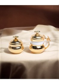 Resim Mila Lüx Damat Kahve Fincanı Ve Lokumluk Gold Gold 