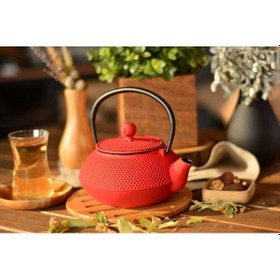 Resim Bambum Linden - Sümbül Döküm Demlik 750 Ml Kirmizi 