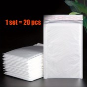 Resim 20 Adet Beyaz Kendinden Kapatma Kabarcık Mektup Çantası: Dayanıklı, Su Geçirmez ve Değişme Dirençli Ticari Paketleme ve Nakliye Çözümü 