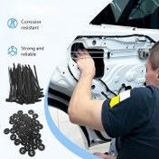 Resim 100 adet/50 adet Naylon Evrensel Kablo Bağları, Ağır Hizmet Tipi Kendinden Kilitleme Fermuarlı Tutucu, Çok Fonksiyonlu Plastik Kablo Bağlama Aracı, Araba Tamir ve Açık Hava Çok Amaçlı Güvenli Sabitleme Aracı, Yüksek Kaliteli Bantlar, Kendinden Kilitleme Mekanizması, Güvenilir Sabitleme, Tel Düzenleyici, Kendin Yap Tutkunları 