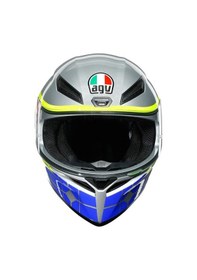 Resim Agv K1 Rossi Mugello 2015 Kapalı Kask Gri Mavi 