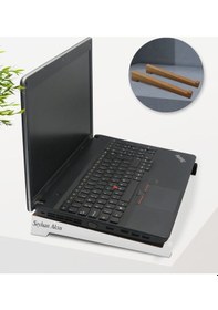 Resim Kişiye Özel Taşınabilir Ahşap Beyaz Notebook Laptop Standı 