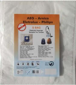 Resim AEG - Arnica - Eletrolux - Philips S Bag Elektrikli Süpürge Sentetik Toz Torbası (5 Adet) 