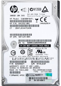 Resim Hp Enterprise 300gb 10k Rpm 2.5 Sas Hdd Eg0300fbvfl Kutusuz 