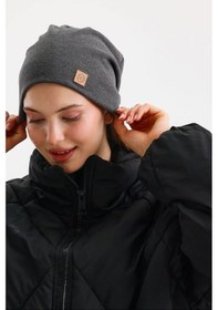 Resim Kadın Termal %100 Pamuklu Soft 2 Stil 1 Arada Bere Premium Cuts Serisi - Standart / Füme Füme 