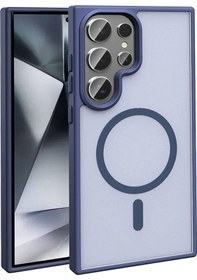 Resim Butam Bilişim Galaxy Uyumlu S24 Ultra Kılıf Magsafe Şarj Özellikli Mat Arka Yüzey Sio Kapak-laciv Lacivert 