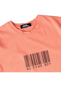 Resim No Fear Somon Önü Baskılı Bisiklet Yaka Kısa Kol Erkek Çocuk Penye T-shirt Somon 