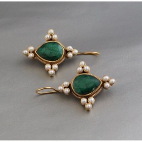 Resim Kadınlar için Şık Bohem Geometrik ve Sahte İnci Asılı Küpeler - Vintage Esintili Çinko Alaşımlı Çubuklar, İmitasyon İnci Detayları, Düğünler, Günlük Giyim ve Özel Günler için Mükemmel, Düğün Küpeleri, Düğün Takıları, Bohem Tarzı, İmitasyon İnci Süslemeleri 