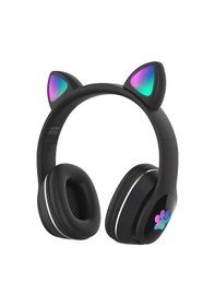Resim Lapas P40 Bluetooth 5.0 Kedi Kulaklı Tasarımlı Rgb Işıklı Kulak Üstü Kulaklık 