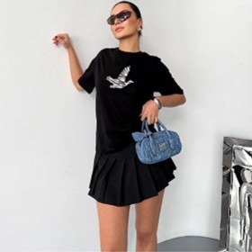 Resim Ge Ticaret Kısa Kol Baskılı T-shirt - Siyah SIYAH 