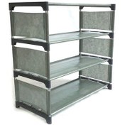 Resim Geeroyoo 4 Katlı Ayakkabı Rafı - Sağlam Metal Çerçeveli, Çok Renk Seçenekli Pratik Depolama Ünitesi 