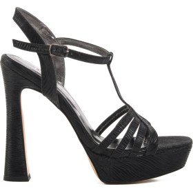 Resim Pierre Cardin Siyah Kadın Topuklu Sandalet PC-54504 Z 