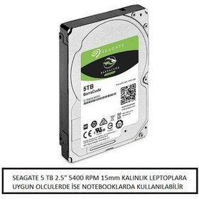 Resim Seagate Barracuda 5tb 5400rpm Sata 6gb/s 128 Mb Cache 2.5\ 