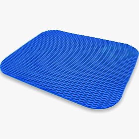 Resim Kedi Tuvalet Kabı Önü Kum Toplayıcı Kedi Halısı Paspası - Mavi 