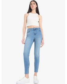 Resim DeFacto Skinny Fit Yüksek Bel Düz Paça Uzun Jean Taş Yıkama Pantolon D8189AX25SPNM85 