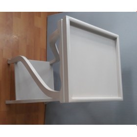 Resim Fiskos Çiçeklik 4ayak Model Parlak Ihlamur Ağacı Ayak Parlak Beyaz Mdf Tabla El Yapım 