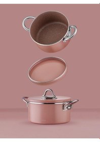 Resim Neva N2981 Sweet Premıum Rose Chocolate Graye Tencere Seti 