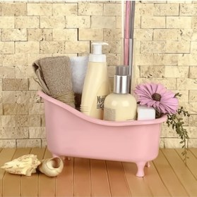 Resim Tabivar Dekoratif Mini Küvet Banyo Düzenleyici Organizer 