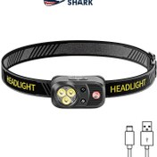 Resim 1 adet SMILINGSHARK TD0202 Mini Hareket Sensörlü Kafa Lambası, Süper Parlak LED Çalışma Lambası, Şarj Edilebilir Hafif Kafa Lambası, Açık Kamp, Koşu, Balıkçılık, Okuma, Binme için 