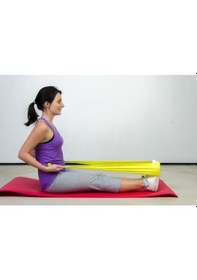 Resim Yoga & Pilates Egzersiz Bandı Sarı Renk 1 Metre 