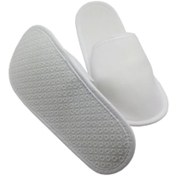 Resim Spasarf Tek Kullanımlık Terlik Standart Havlu Önü Kapalı Kaymaz Taban- 250 Adet 