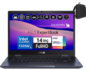 Resim Asus Expertbook B3 Flip B3402FVA Intel Core I5-1335U 24GB 512GB SSD 14" Fhd Dokunmatik Windows 11 Home Taşınabilir Bilgisayar B3402I58512S0D22+ZETTAÇANTA 
