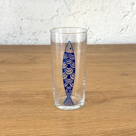 Resim Blue Scaly Fish / Mavi Balık Baskılı Paşabahçe Rakı Kadehi - 1 Adet 
