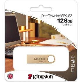 Resim Kingston Datatraveler Se9 G3 128GB Metal USB 3.2 Gen 1 Flash Bellek 220MB/s Okuma Hızı 