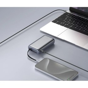 Resim Azurtech 10.000MAH LCD Ekranlı Fulltech Otomatik 50CM Type-C Kablolu 35W Hızlı Şarj Taşınabilir Powerbank 