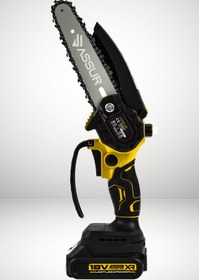 Resim ASSUR Profesyonel 3'lü Set 18V Çift Akülü Teleskopik Kollu Bağ Makası ve Budama Testeresi Makinesi 
