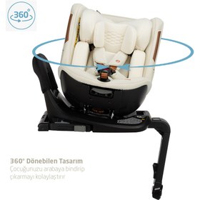 Resim Maxi-Cosi Spinel 360 Plus i-Size Dijital Göstergeli Dönebilen Yatabilen Isofix'li 0-36 kg Oto Koltuğu Ivory 