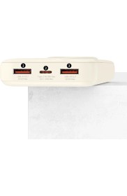 Resim Recci RPB-P48 Powerbank Pd 20W Dijital LED Göstergeli Hızlı Şarj Özellikli 22.5W 10000 mAh Krem 