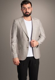 Resim Keten Slimfit Ceket Blazer - 50 