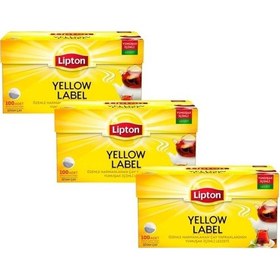 Resim Lipton Yellow Label Siyah Demlik Poşet Çay 3'lü 100 x 3.2 G 
