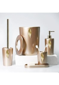 Resim Leaf Sıvı Sabunluk Vizon Altın 