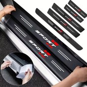 Resim 1 paket / 4 paket Araba Kapı Eşiği Koruyucuları, Su Geçirmez PVC Deri Kapı Hoş Geldiniz Paspasları, Tüm Araç Modelleri İçin Çizilmez ve Darbe Önleyici Şeritler 