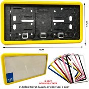 Resim Plakalık Plastik Tak Kolay Kare Sarı Çerçeveli 2 Adet 