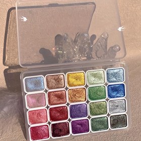 Resim 20 canlı renkli inci sulu boya setleri - Çin resimleri, Thangka kaligrafisi ve renkli boyama için zengin, ışık dayanıklı boyalar - kolay depolama ve taşıma için sağlam ambalajda Profesyonel sanat kullanımı 