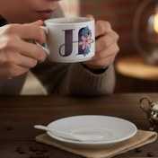 Resim İsim Baş Harfli Kaşıklı Nescafe Fincanı 