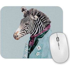 Resim Baskı Dükkanı Zebra Mavi Mouse Pad 