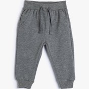 Resim Erkek Bebek Basic Jogger Eşofman Altı Şardonlu Cepli Beli Bağlamalı Pamuklu 