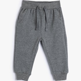 Resim Erkek Bebek Basic Jogger Eşofman Altı Şardonlu Cepli Beli Bağlamalı Pamuklu 