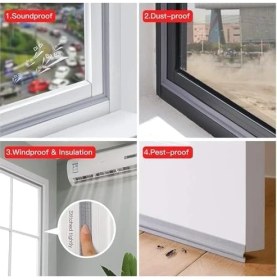 Resim Pencere Contası, Premium Ses ve Isı Yalıtım Bandı, 4 Metre Uzunluk, Kapı ve Pencere Kenarları Için, Rüzgar ve Toz Geçirmez, Kolay Uygulanabilir 