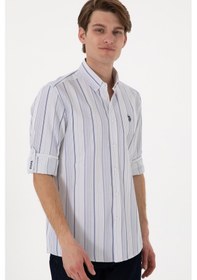 Resim U.s. Polo Assn. Erkek Lacivert Gömlek Desenli 50306352-vr033 Lacivert 