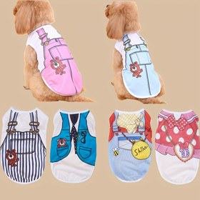 Resim Sevimli Yumuşak Köpek Giysileri Küçük Köpekler İçin Yaz Köpek Giyim Ceket Yelek Yavru Köpek Giysileri Pet Köpek Ceketi 