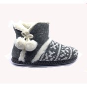 Resim Polaris 601343.Z1PR Gri-Beyaz Kışlık Ev İçi Kadın Panduf Gri - Beyaz 