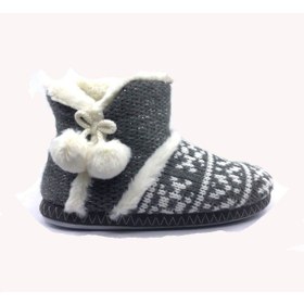 Resim Polaris 601343.Z1PR Gri-Beyaz Kışlık Ev İçi Kadın Panduf Gri - Beyaz 