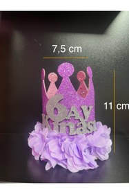 Resim OGELAPARTY 6 AY KINA TACI - KINA TACI - EVA TAC - DOĞUM GÜNÜ TACI 